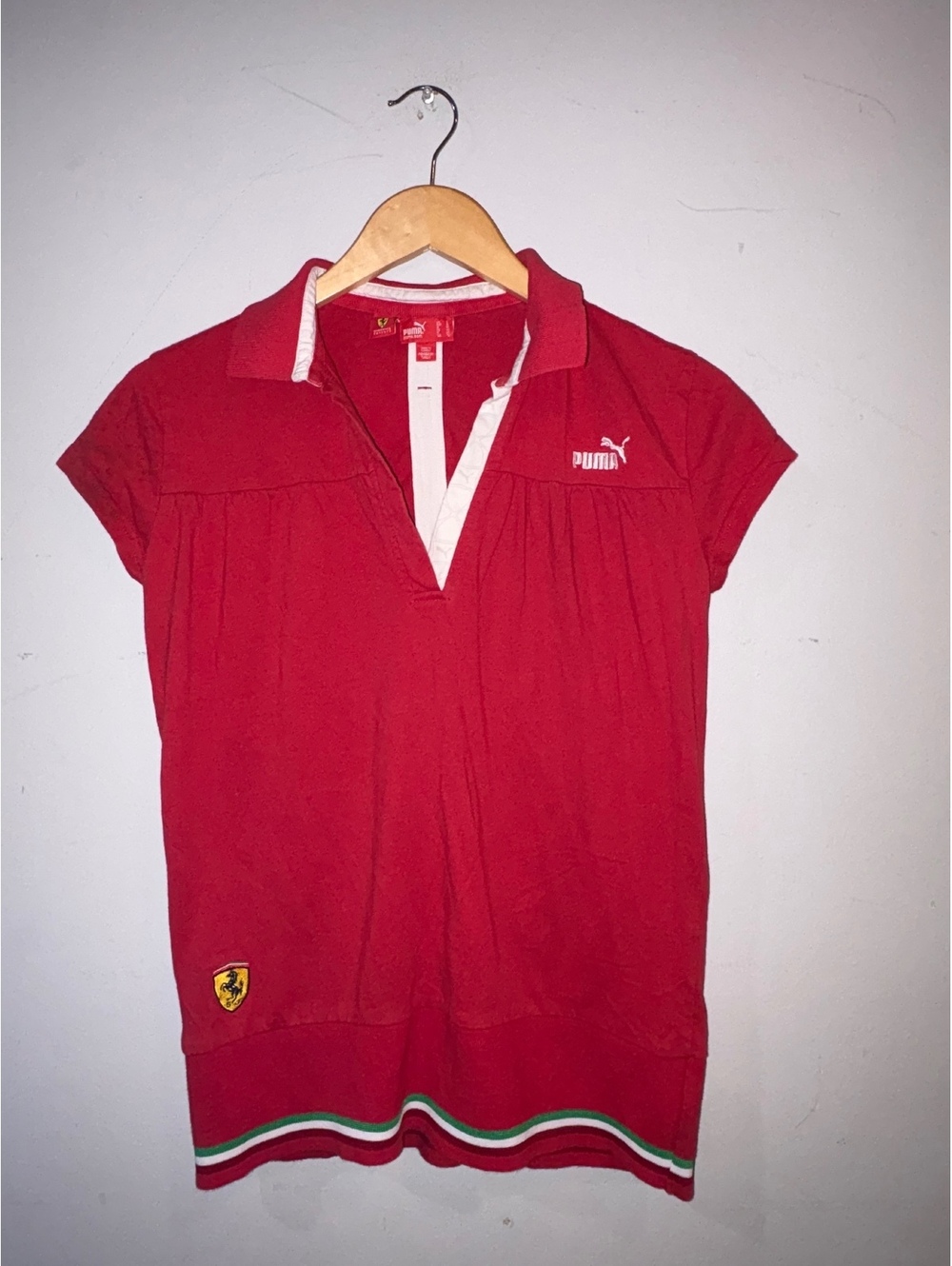 Puma Scuderia Ferrari Red Polo Shirt Size Large